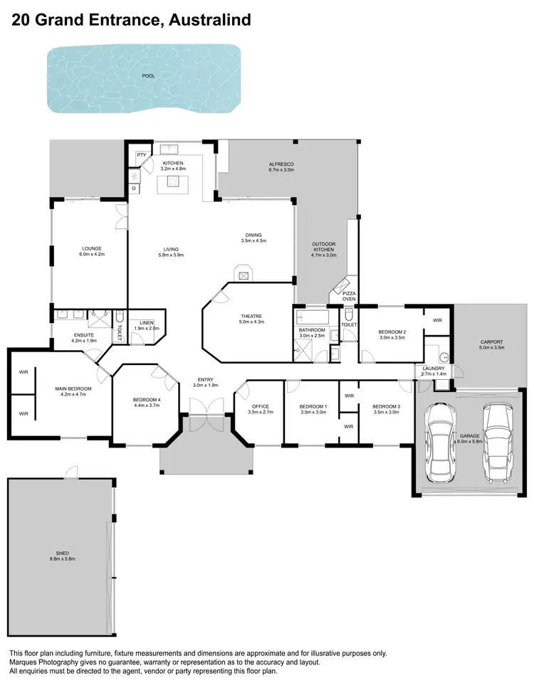 Floorplan of Homely house listing, 20 Grand Entrance, Australind WA 6233
