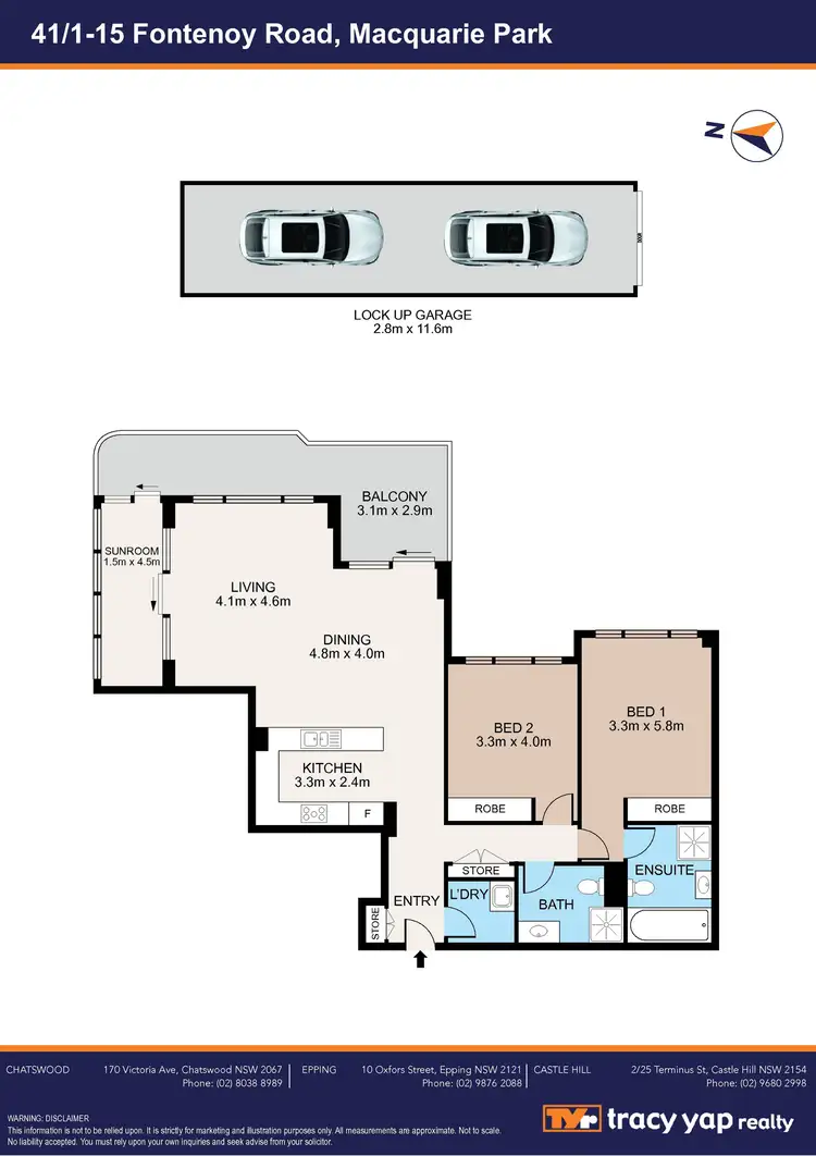 Floorplan of Homely apartment listing, 41/1-15 Fontenoy Road, Macquarie Park NSW 2113