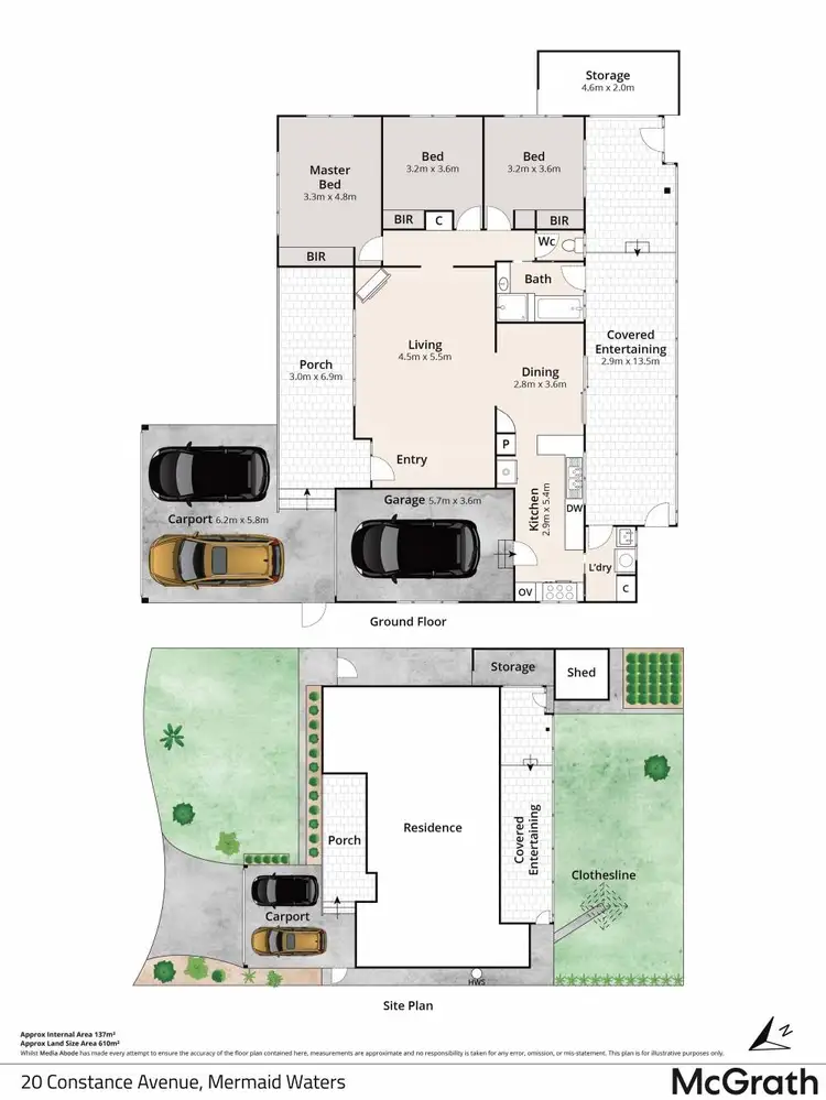 Floorplan of Homely house listing, 20 Constance Avenue, Mermaid Waters QLD 4218