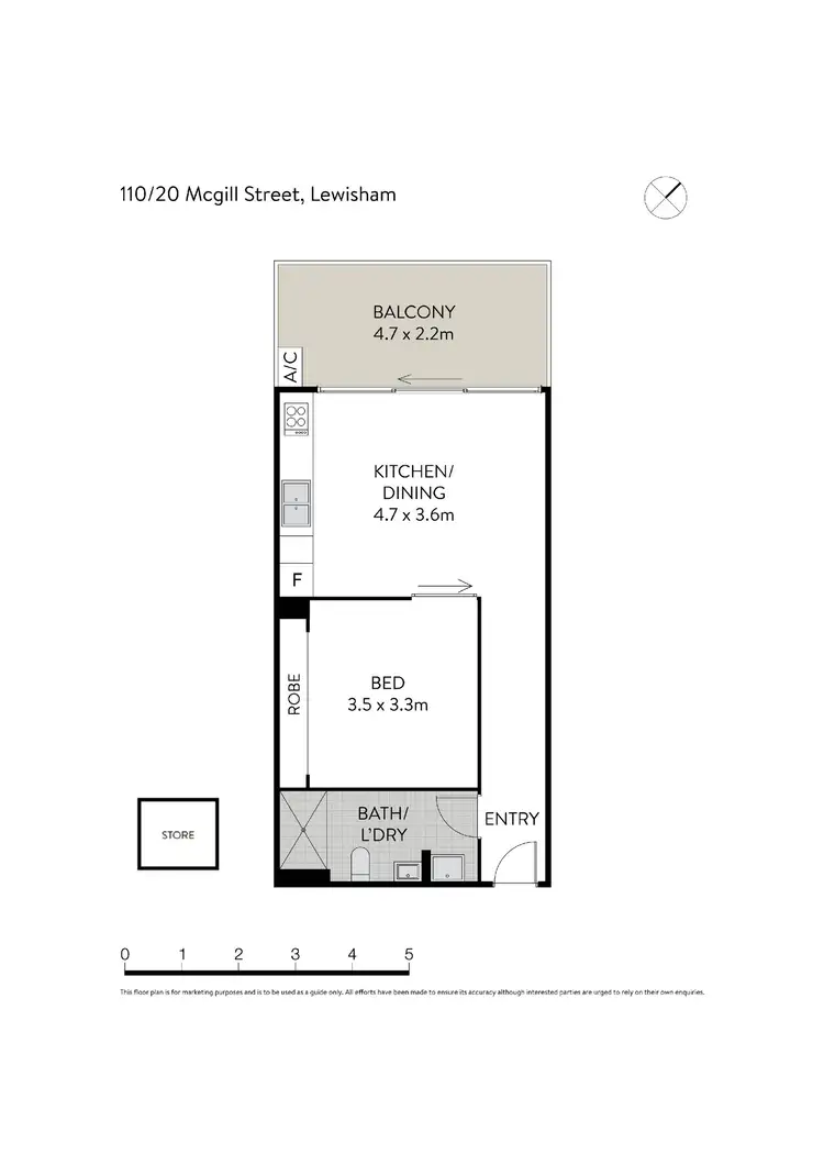 Floorplan of Homely apartment listing, 110/20 McGill Street, Lewisham NSW 2049
