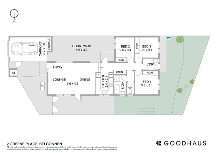 Floorplan of Homely townhouse listing, 2 Greene Place, Belconnen ACT 2617