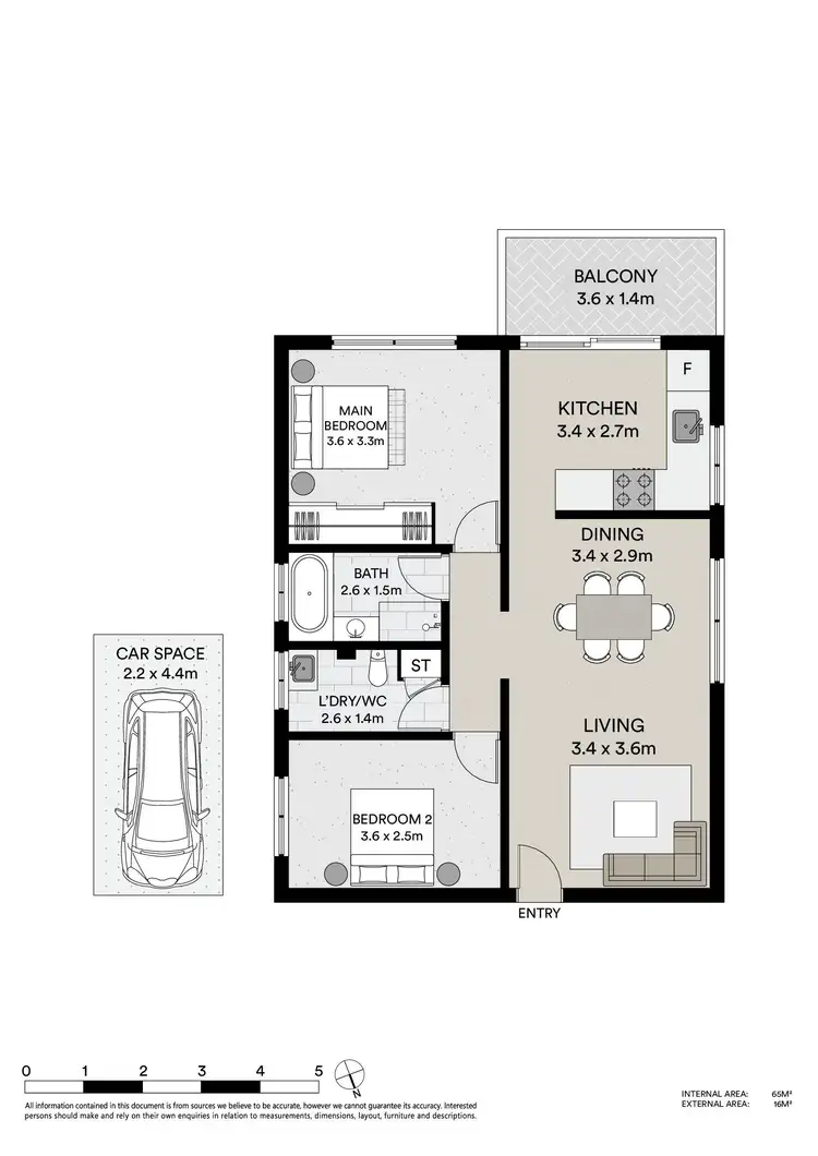 Floorplan of Homely apartment listing, 16/16 Bruce Street, Brighton-Le-Sands NSW 2216
