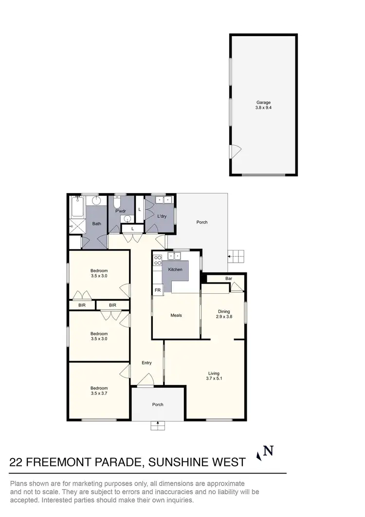 Floorplan of Homely house listing, 22 Fremont Parade, Sunshine West VIC 3020