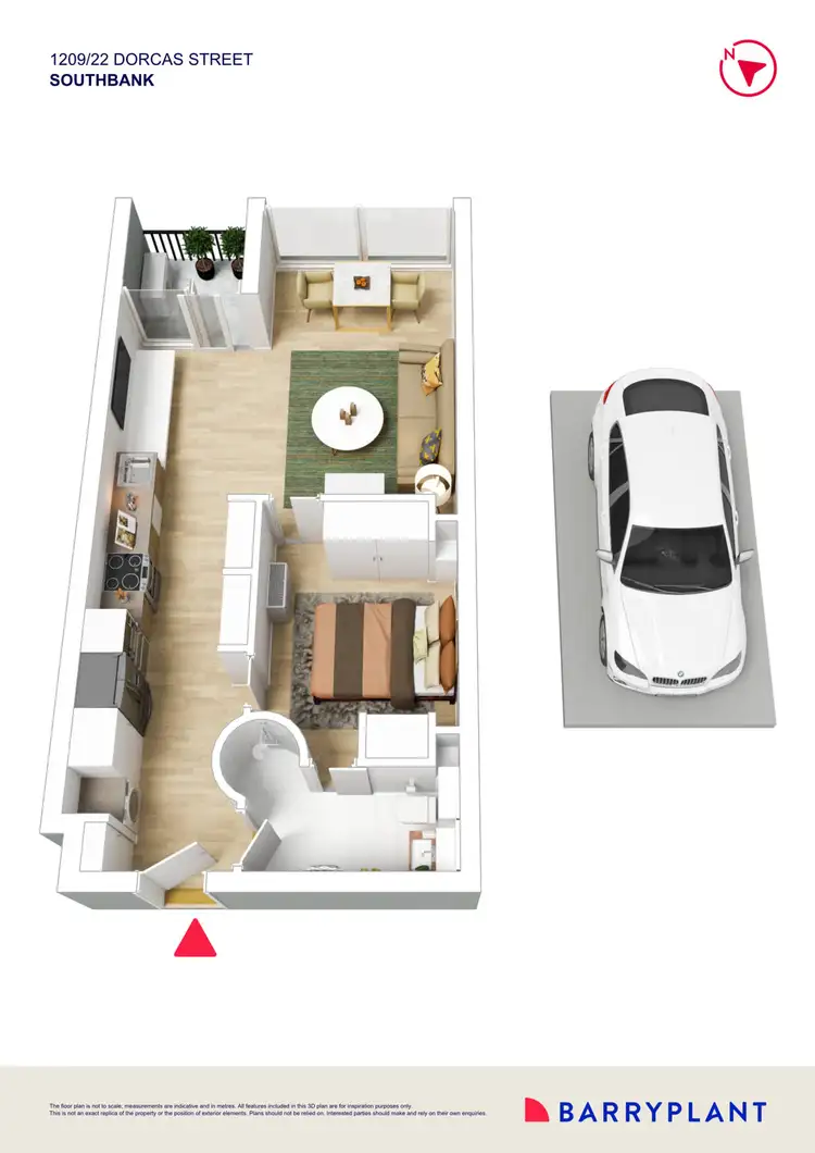 Floorplan of Homely apartment listing, 1209/22 Dorcas Street, Southbank VIC 3006