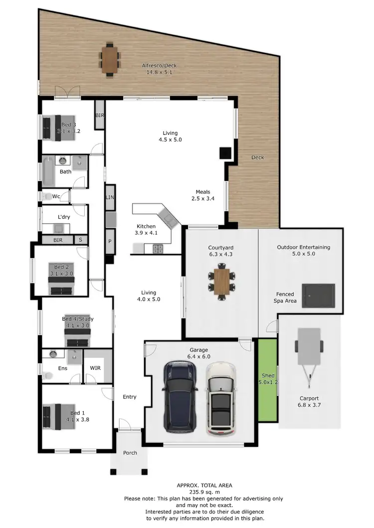 Floorplan of Homely house listing, 4 Ahern Court, Wodonga VIC 3690