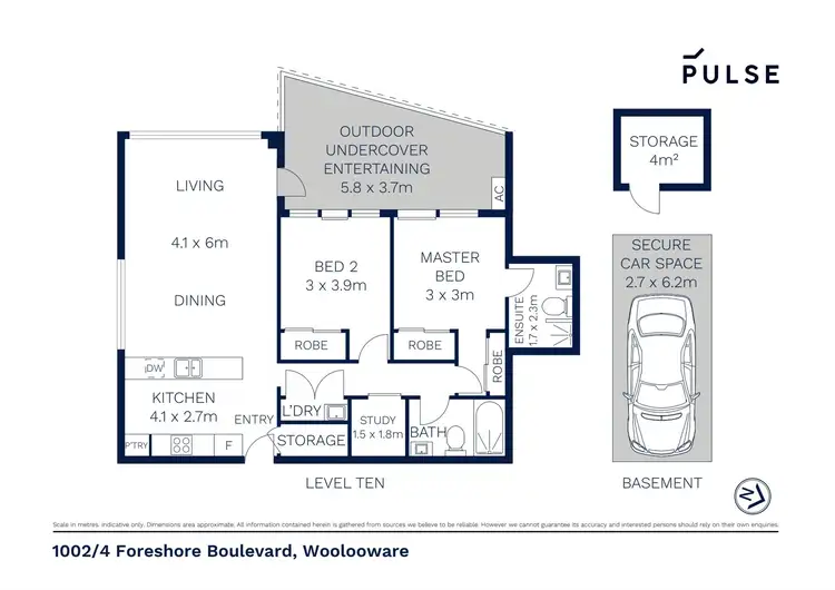 Floorplan of Homely apartment listing, 1002/4 Foreshore Boulevard, Woolooware NSW 2230