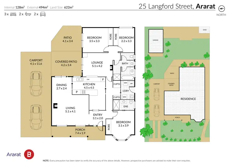 Floorplan of Homely house listing, 25 Langford Street, Ararat VIC 3377