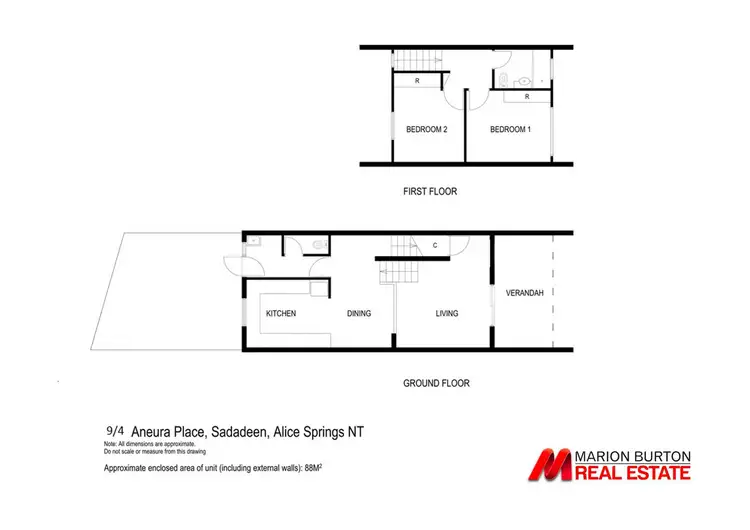 Floorplan of Homely townhouse listing, 9/4 Aneura Place, Sadadeen NT 870