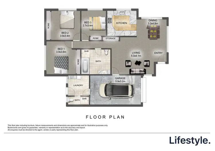 Floorplan of Homely villa listing, 2/11 Bright Street, Forster NSW 2428