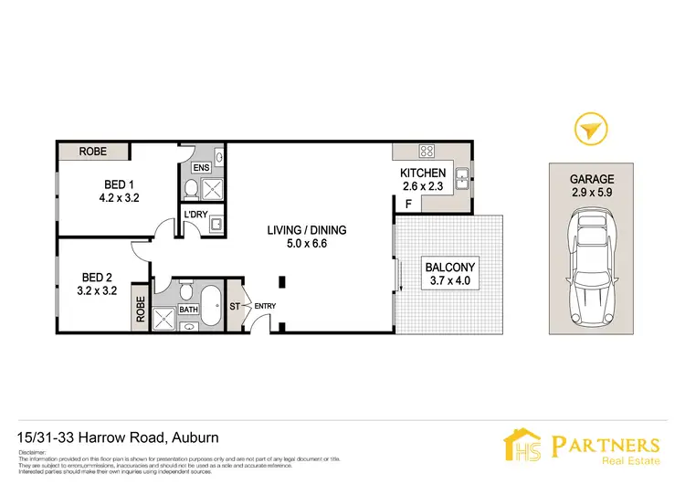 Floorplan of Homely unit listing, 15/31-33 Harrow Road, Auburn NSW 2144