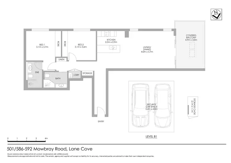 Floorplan of Homely apartment listing, 501/586 Mowbray Road West, Lane Cove North NSW 2066