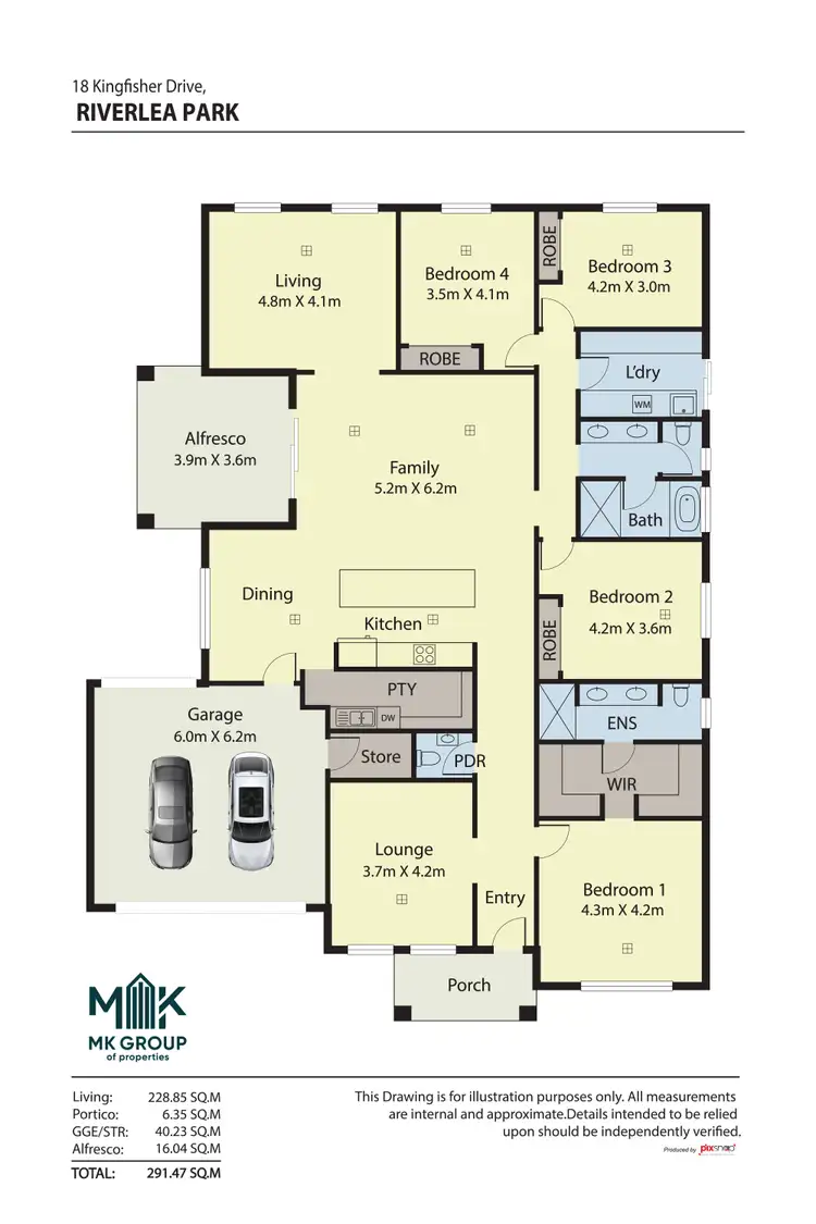 Floorplan of Homely house listing, 18 Kingfisher Drive, Riverlea Park SA 5120