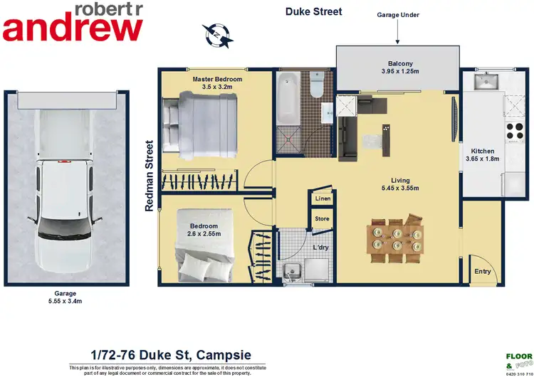 Floorplan of Homely unit listing, 1/72-76 Duke Street, Campsie NSW 2194