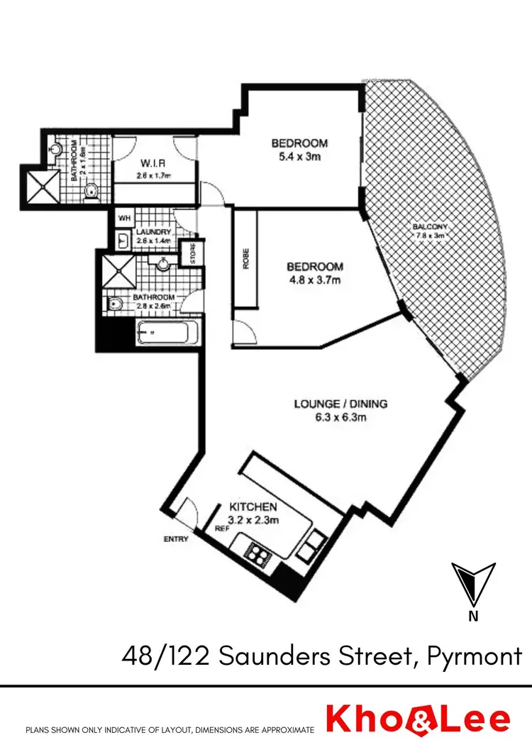 Floorplan of Homely apartment listing, 48/122 Saunders Street, Pyrmont NSW 2009