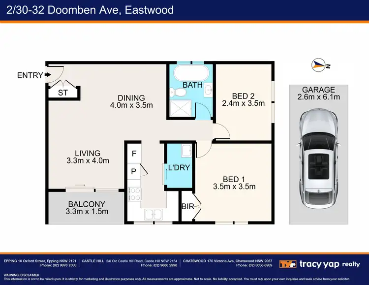 Floorplan of Homely apartment listing, 2/30-32 Doomben Avenue, Eastwood NSW 2122