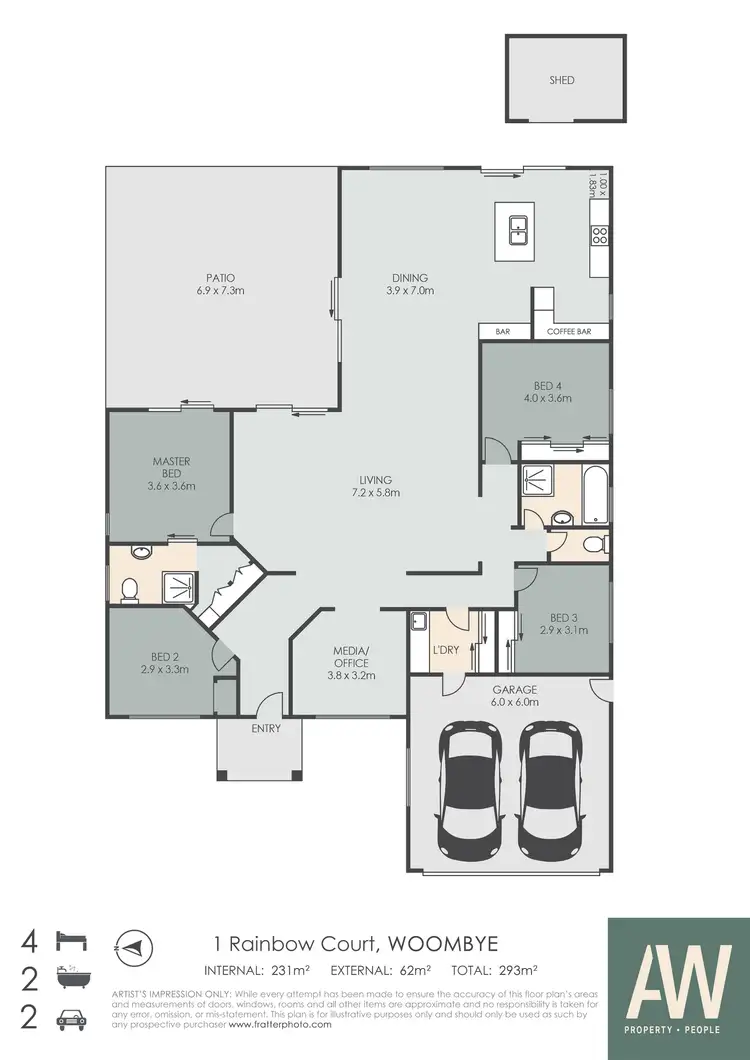 Floorplan of Homely house listing, 1 Rainbow Court, Woombye QLD 4559