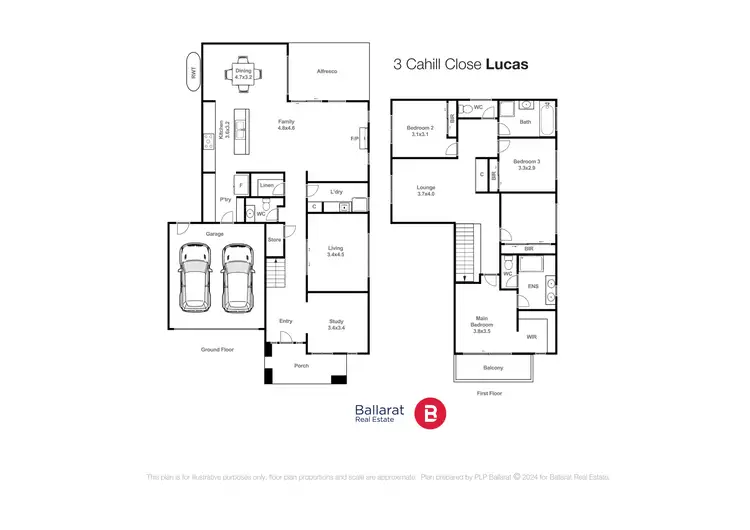 Floorplan of Homely house listing, 3 Cahill Close, Lucas VIC 3350