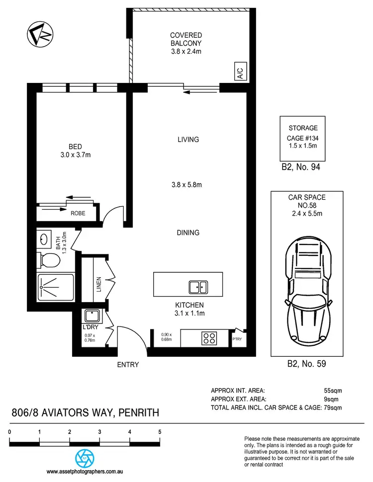 Floorplan of Homely apartment listing, 806/8 Aviators Way, Penrith NSW 2750