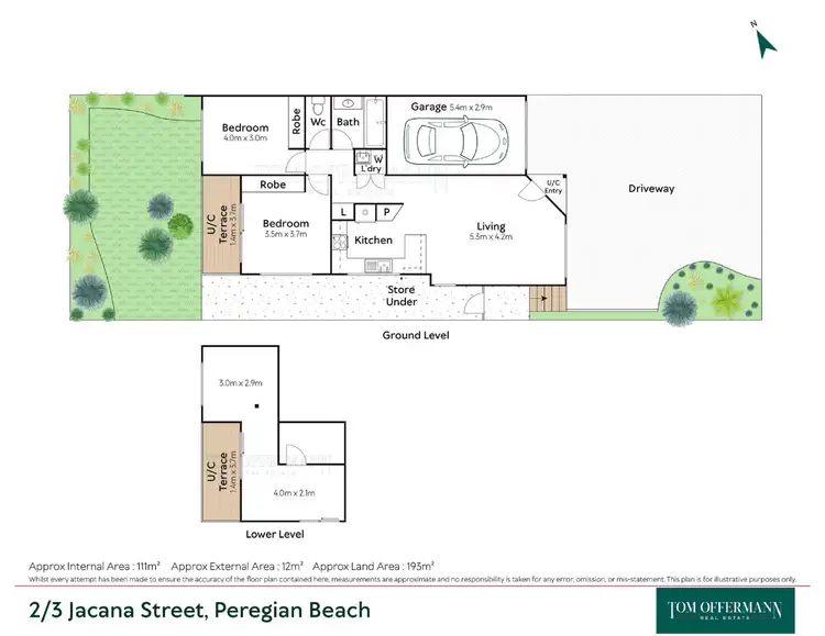 Floorplan of Homely semi-detached listing, 2/3 Jacana Street, Peregian Beach QLD 4573