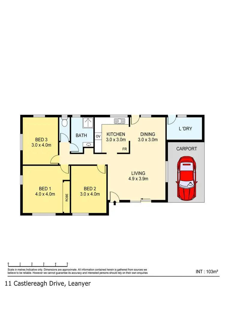 Floorplan of Homely house listing, 11 Castlereagh Drive, Leanyer NT 812
