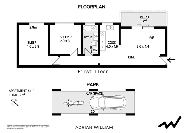 Floorplan of Homely apartment listing, 3/518 New Canterbury Road, Dulwich Hill NSW 2203