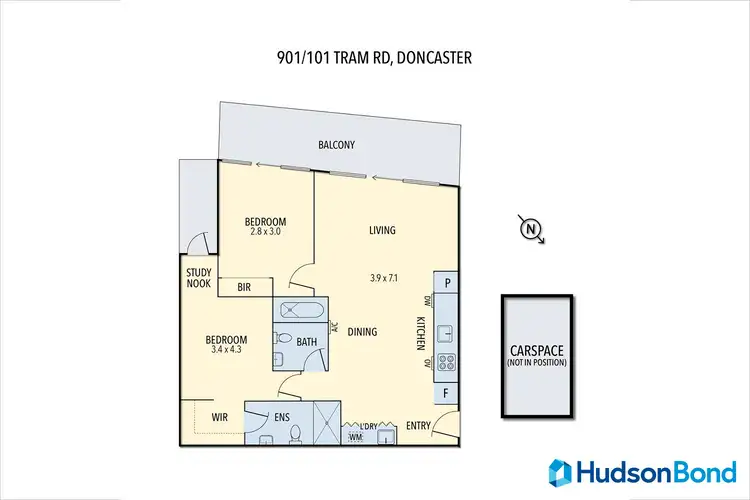 Floorplan of Homely apartment listing, 901/101 Tram Road, Doncaster VIC 3108
