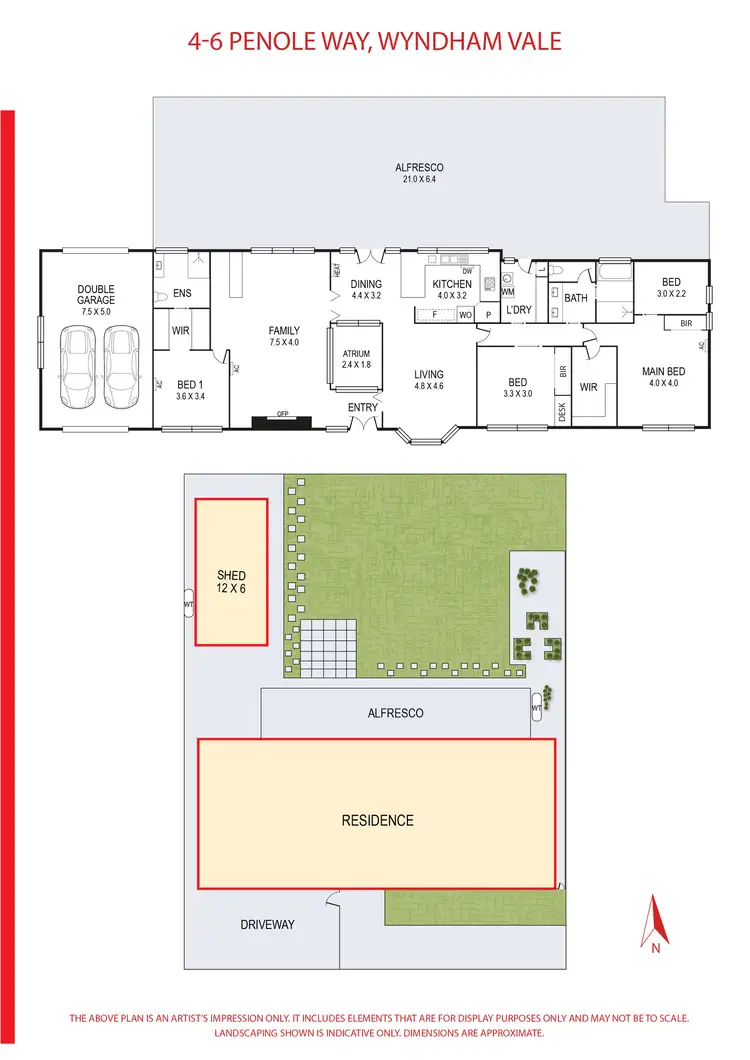 Floorplan of Homely house listing, 4-6 Penole Way, Wyndham Vale VIC 3024