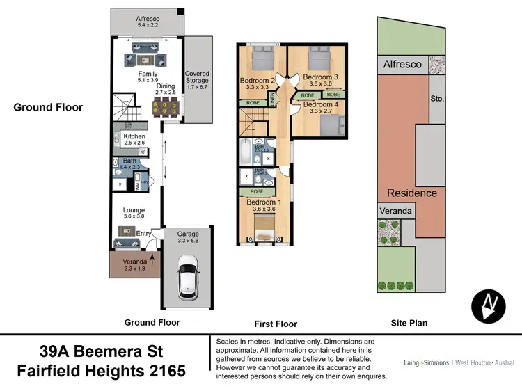 Floorplan of Homely semi-detached listing, 39A Beemera Street, Fairfield Heights NSW 2165