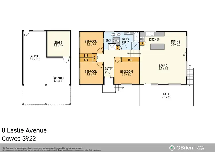 Floorplan of Homely house listing, 8 Leslie Avenue, Cowes VIC 3922