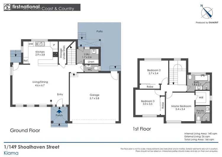 Floorplan of Homely townhouse listing, 1/149 Shoalhaven Street, Kiama NSW 2533