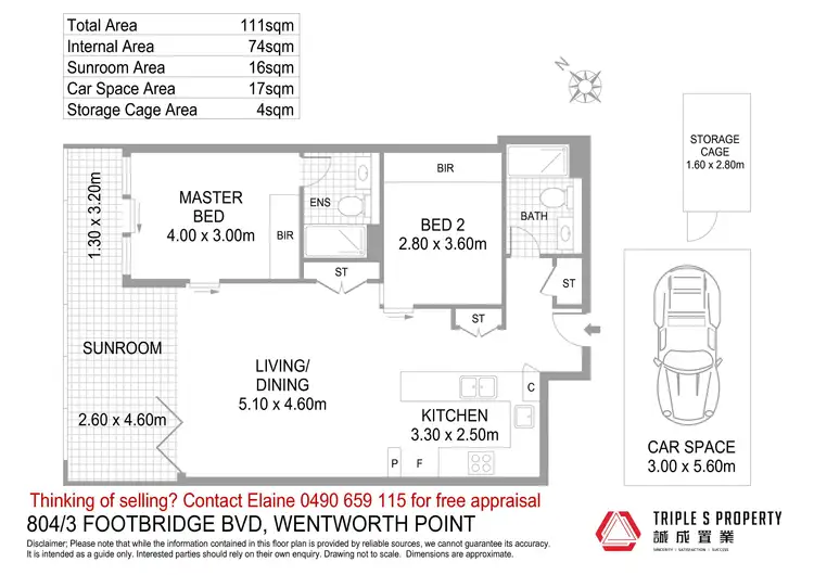 Floorplan of Homely apartment listing, 804/3 Footbridge Boulevard, Wentworth Point NSW 2127