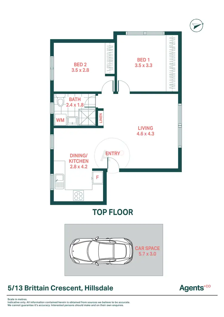 Floorplan of Homely apartment listing, 5/13 Brittain Crescent, Hillsdale NSW 2036