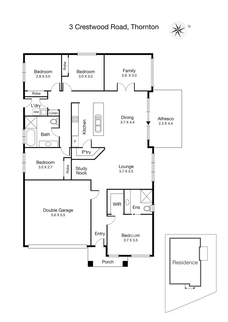 Floorplan of Homely house listing, 3 Crestwood Road, Thornton NSW 2322