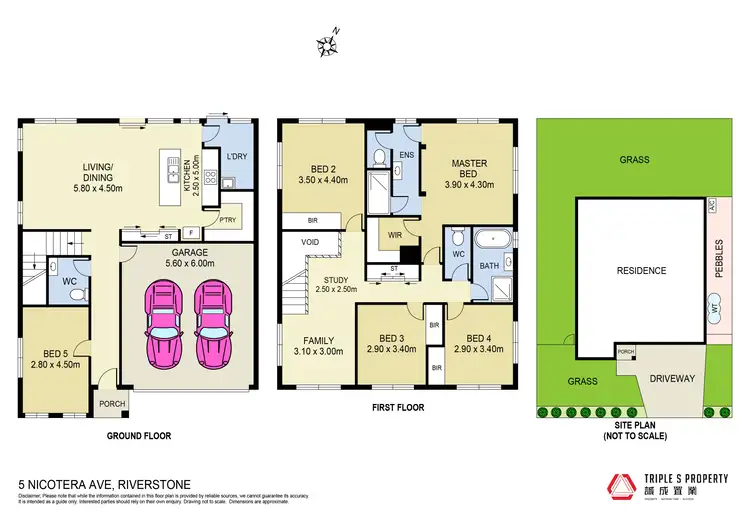 Floorplan of Homely house listing, 5 Nicotera Avenue, Riverstone NSW 2765