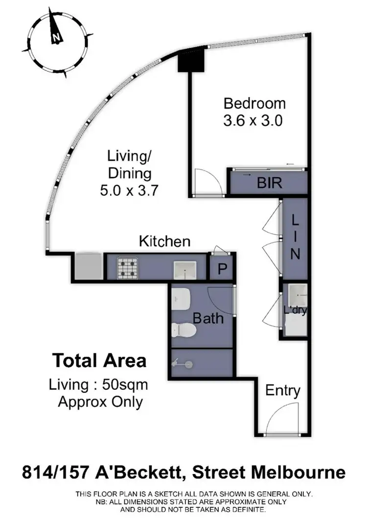 Floorplan of Homely apartment listing, 814/157 A'beckett Street, Melbourne VIC 3000