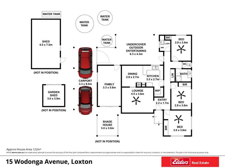 Floorplan of Homely house listing, 15 Wodonga Avenue, Loxton SA 5333