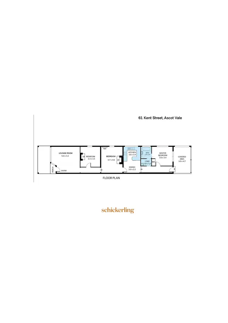 Floorplan of Homely terrace listing, 61 Kent Street, Ascot Vale VIC 3032