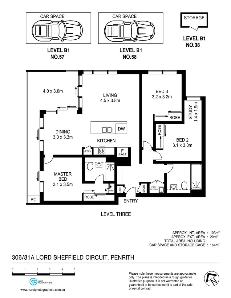 Floorplan of Homely apartment listing, 306/81A Lord Sheffield Circuit, Penrith NSW 2750