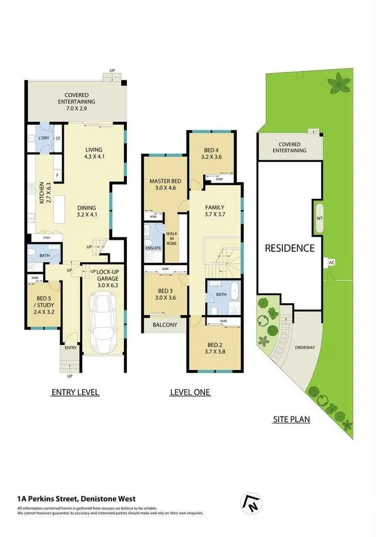 Floorplan of Homely semi-detached listing, 1a Perkins Street, Denistone West NSW 2114