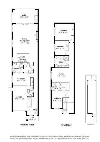 Floorplan of Homely townhouse listing, 138 Mills Street, Altona North VIC 3025