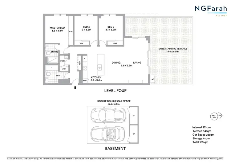 Floorplan of Homely apartment listing, 3404/55 Wilson Street, Botany NSW 2019