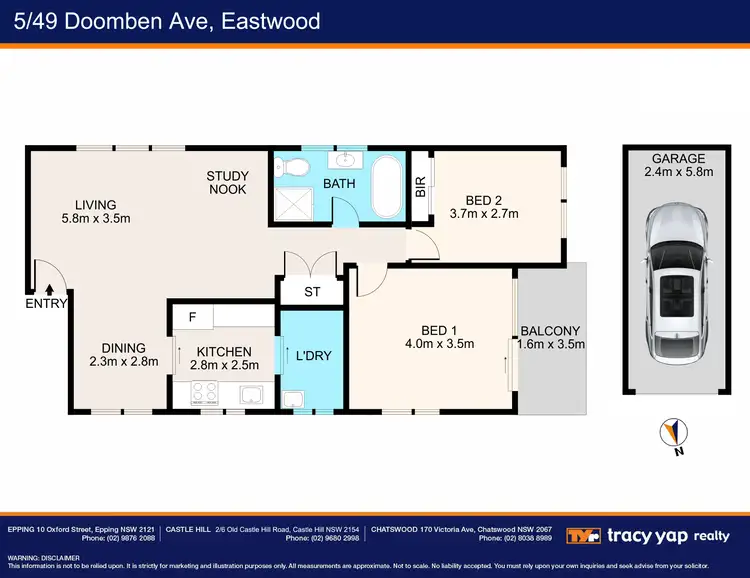 Floorplan of Homely apartment listing, 5/49 Doomben Avenue, Eastwood NSW 2122