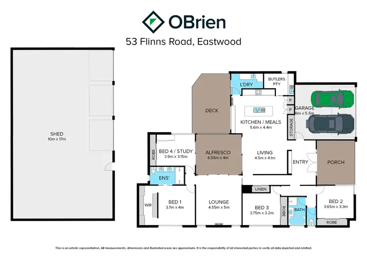 Floorplan of Homely house listing, 53 Flinns Road, Eastwood VIC 3875