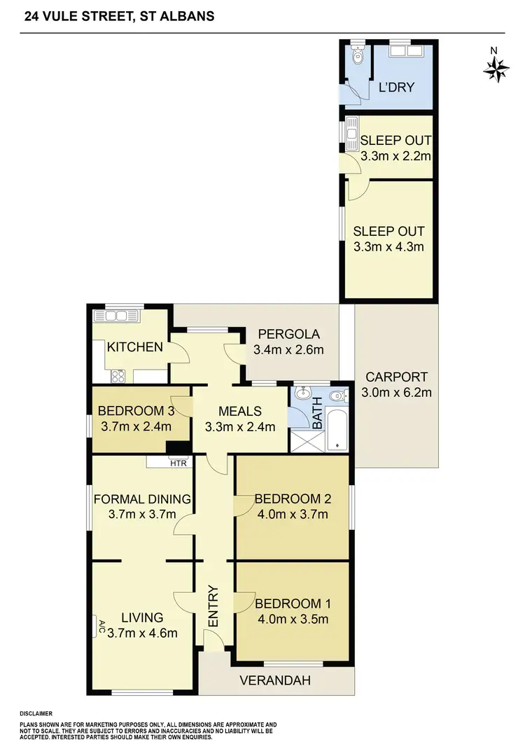 Floorplan of Homely house listing, 24 Vule Street, St Albans VIC 3021