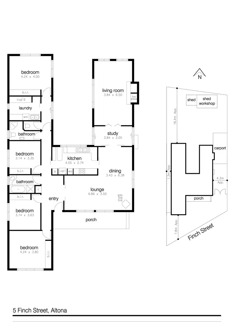 Floorplan of Homely house listing, 5 Finch Street, Altona VIC 3018