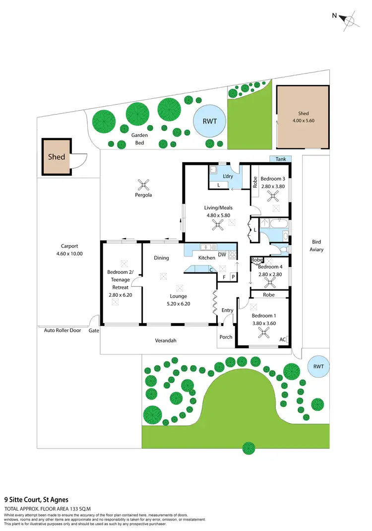 Floorplan of Homely house listing, 9 Sitte Court, St Agnes SA 5097