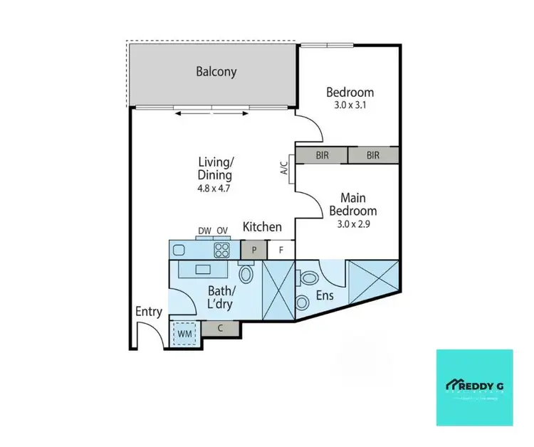 Floorplan of Homely apartment listing, 706/673 La Trobe Street, Docklands VIC 3008