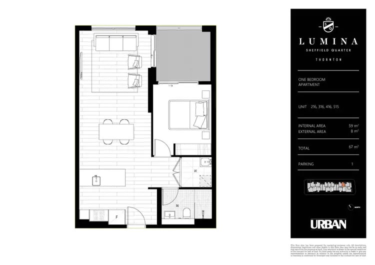 Floorplan of Homely apartment listing, 416/26A Lord Sheffield Circuit, Penrith NSW 2750