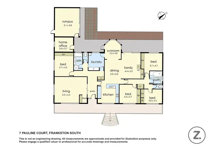 Floorplan of Homely house listing, 7 Pauline Court, Frankston South VIC 3199