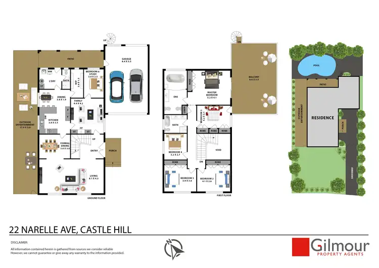 Floorplan of Homely house listing, 22 Narelle Avenue, Castle Hill NSW 2154
